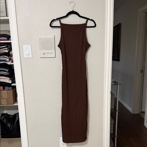 SHEIN Chocolate Brown Maxi Dress